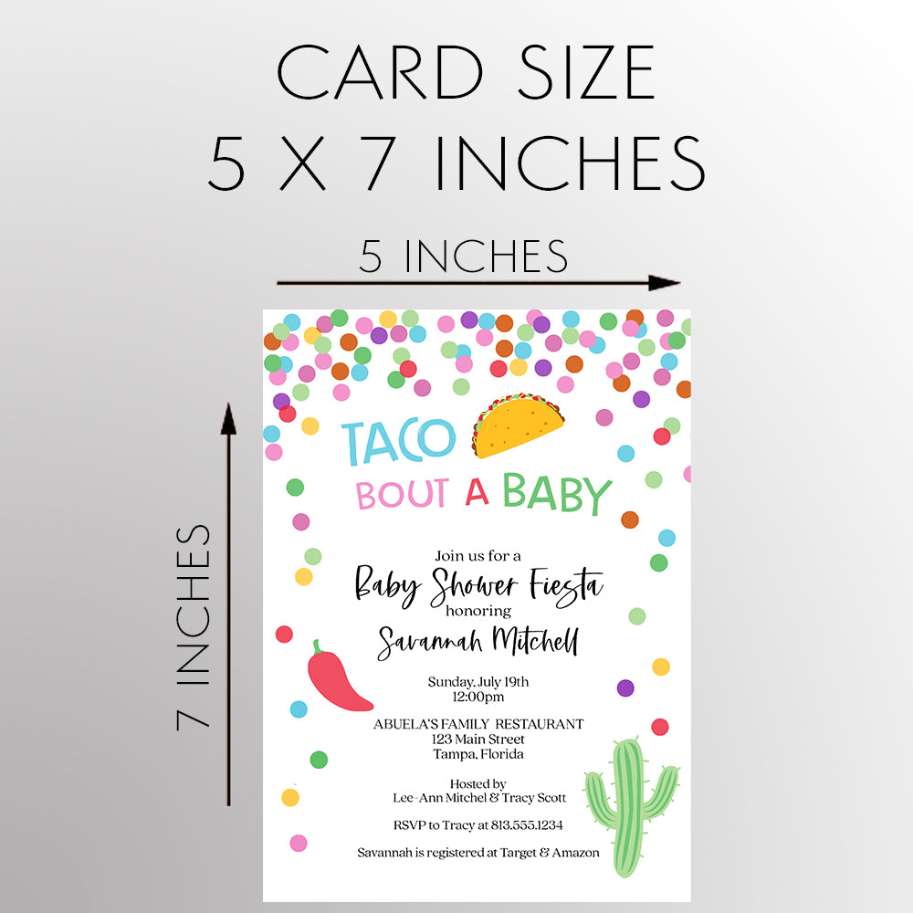 Taco 'Bout A Baby, Shower Invitation