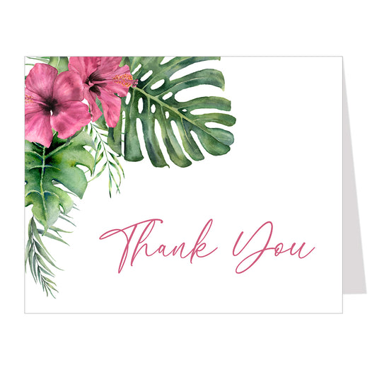 Tropical Bridal Shower Thank You Card