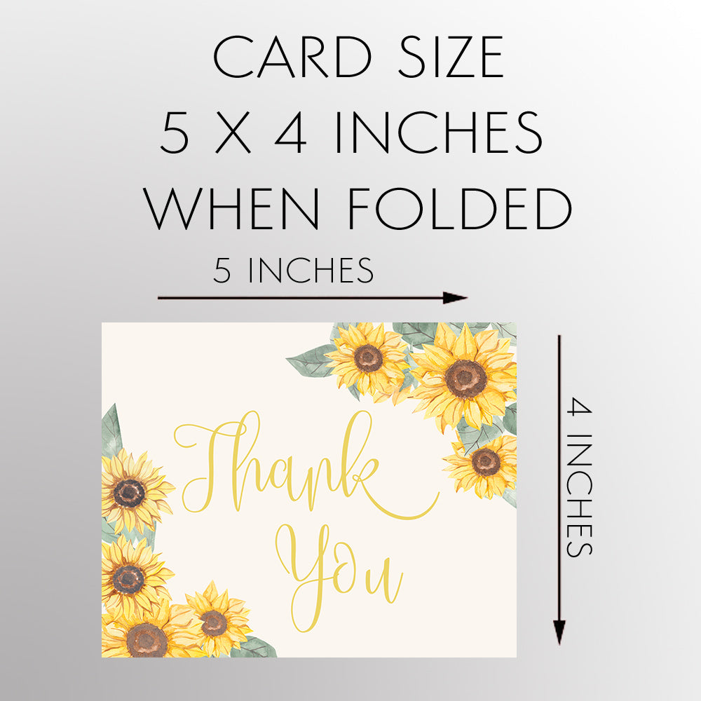 Sunflower Thank You Card