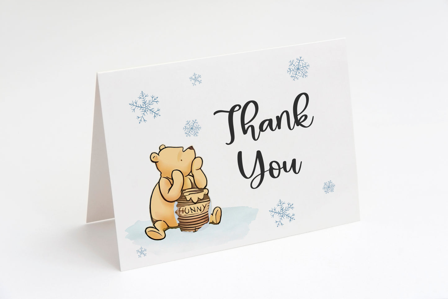 Winnie the Pooh Winter Thank You Card