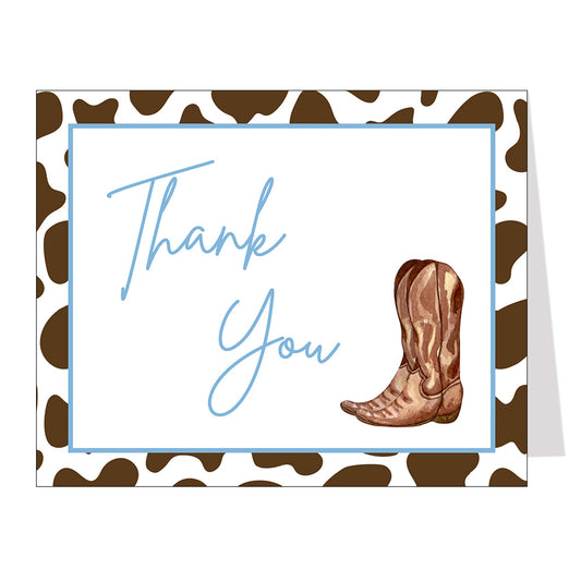 Cowboy Baby Shower Thank You Card