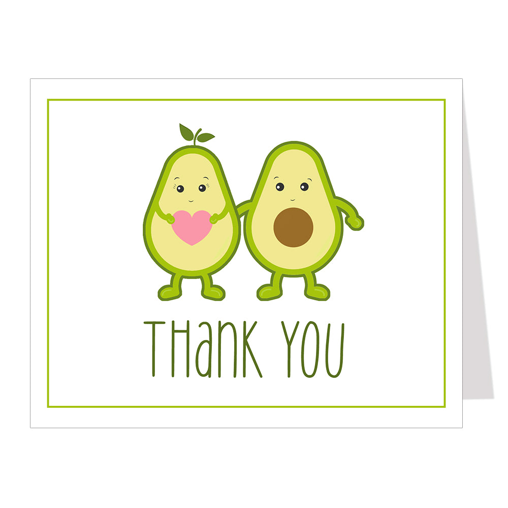 Avocado Baby Shower Thank You Card
