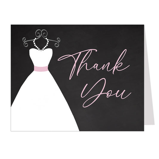 Chalkboard Gown Thank You Card