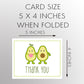 Avocado Baby Shower Thank You Card