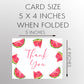 Watermelon Baby Shower Thank You Card