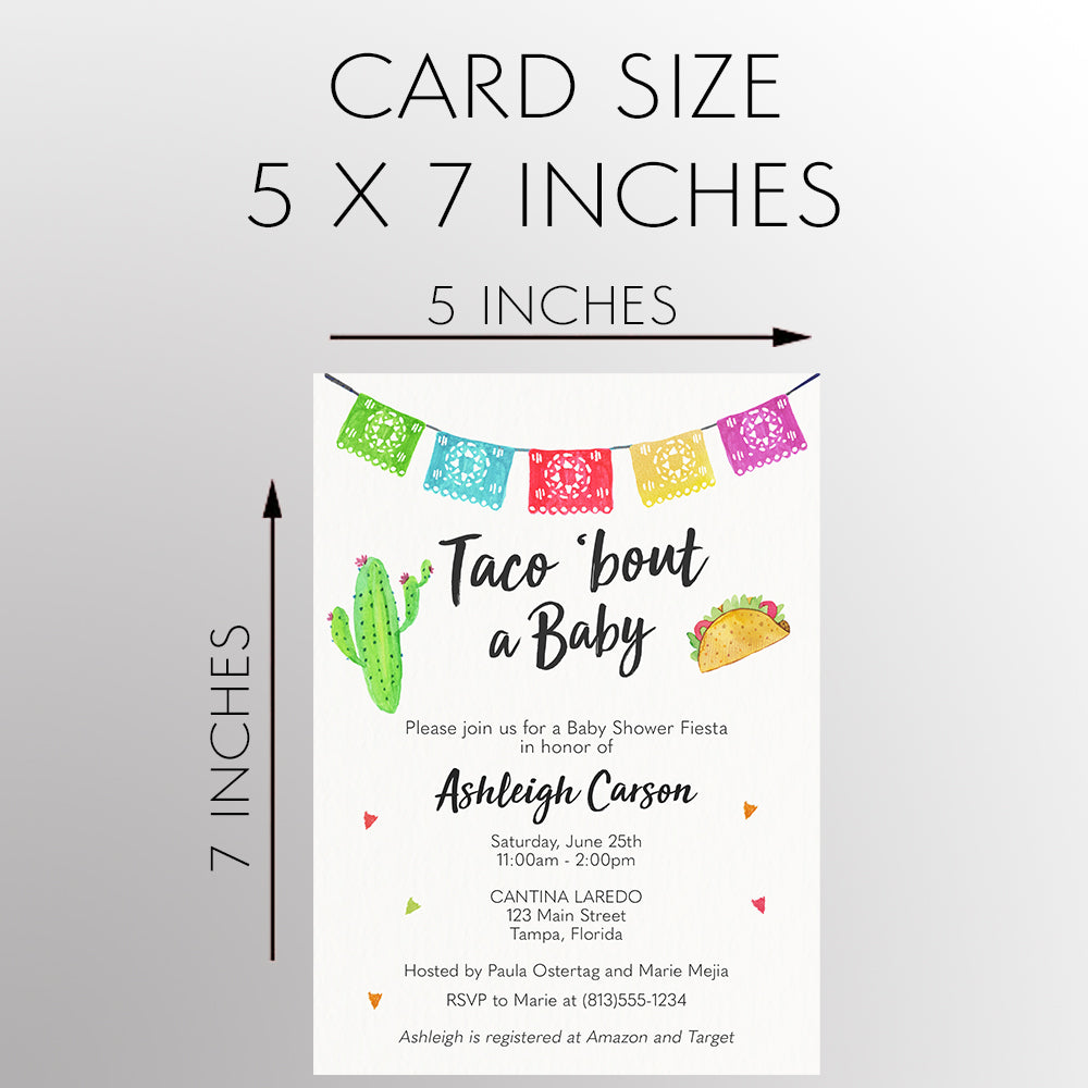 Taco 'Bout a Baby Fiesta Baby Shower Invitation