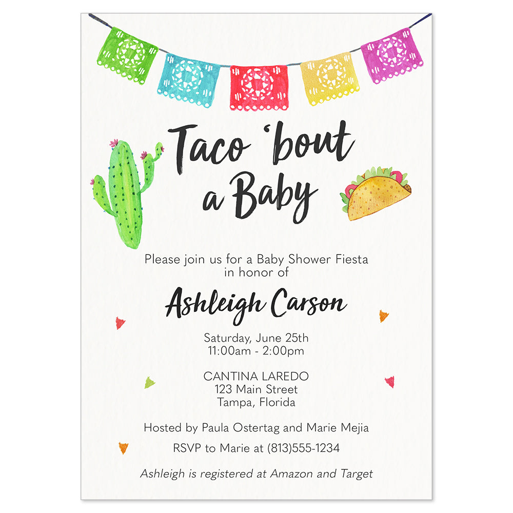 Taco 'Bout a Baby Fiesta Baby Shower Invitation