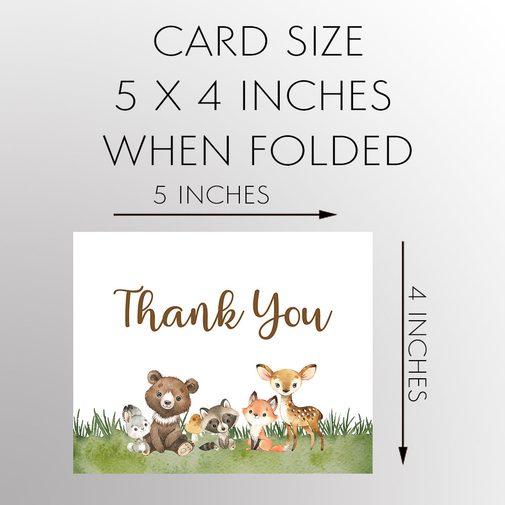 Woodland Friends Thank You Card