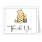 Winnie the Pooh, White, Thank You Card