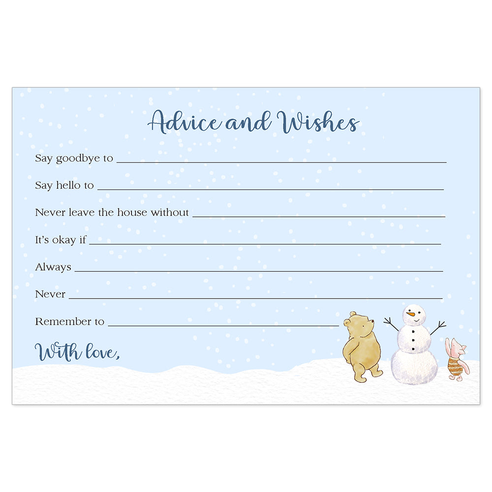 Winnie the Pooh Winter Predictions and Advice Card