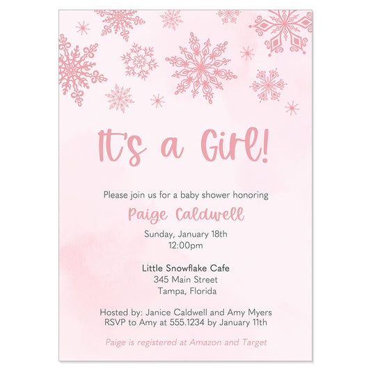 Winter Wonderland Baby Shower Invitation