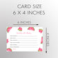 Watermelon Baby Shower Wishes Card