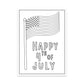 4th of July Coloring Cards, Set of 12