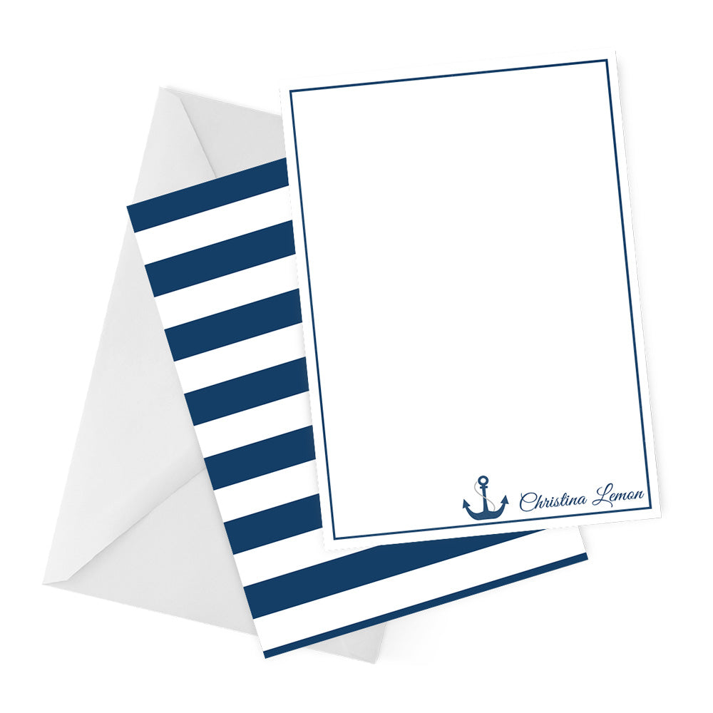 Anchored in Love Personalized Note Card
