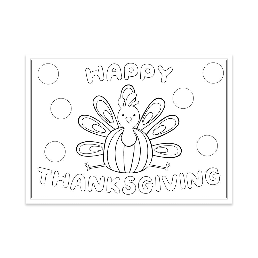 Autumn Coloring Cards Set of 12