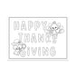 Autumn Coloring Cards Set of 12