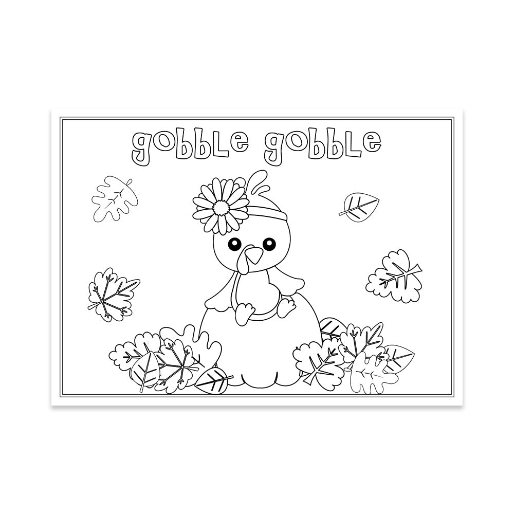 Autumn Coloring Cards Set of 12
