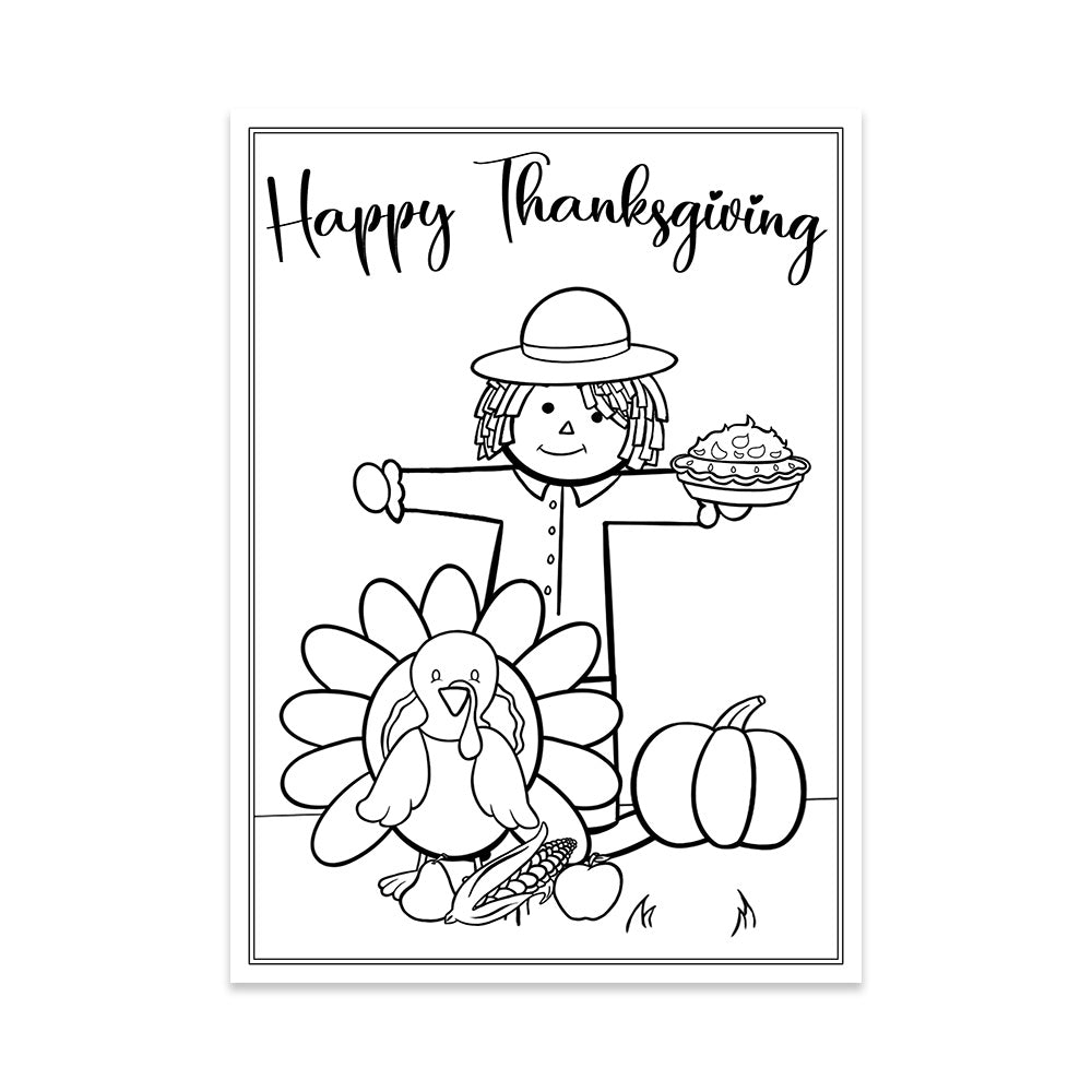 Autumn Coloring Cards Set of 12