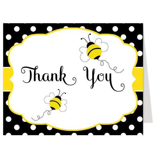 Babee on the Way Polka Dot Thank You Card