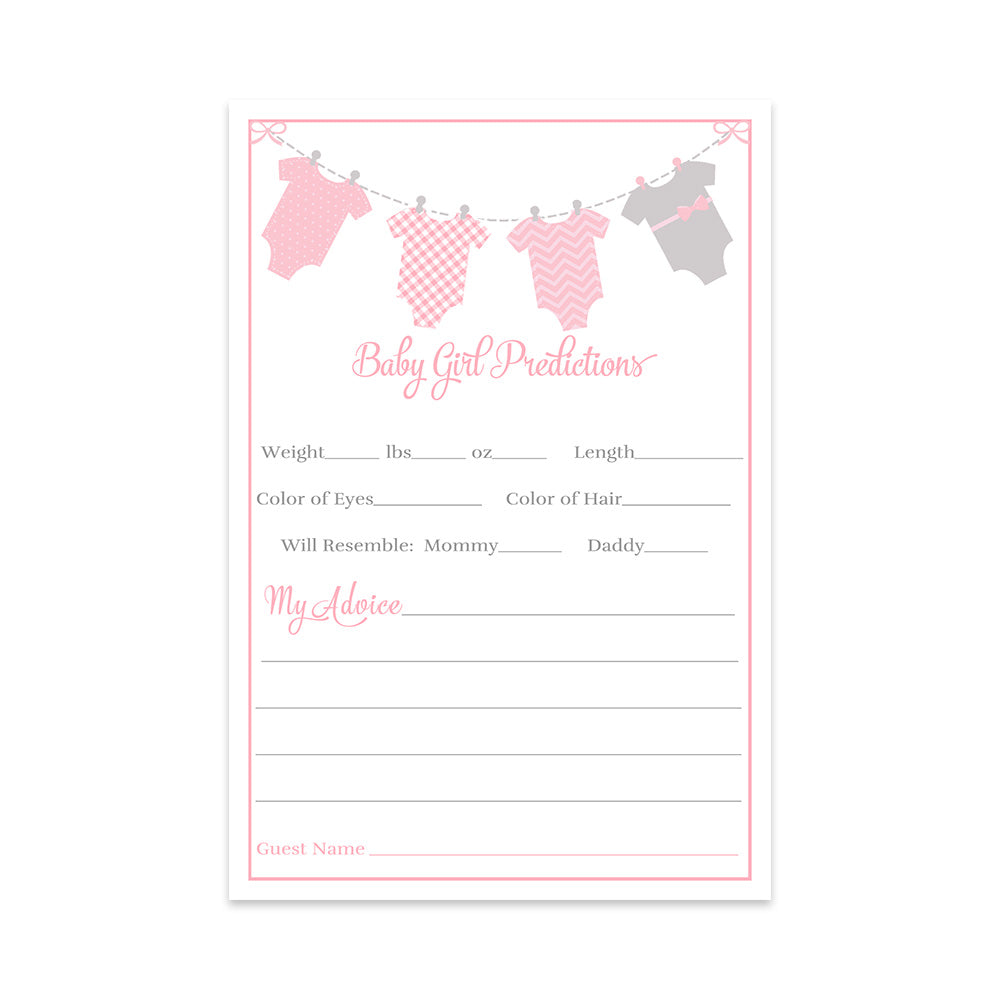 Lovely Laundry Pink Predictions Card