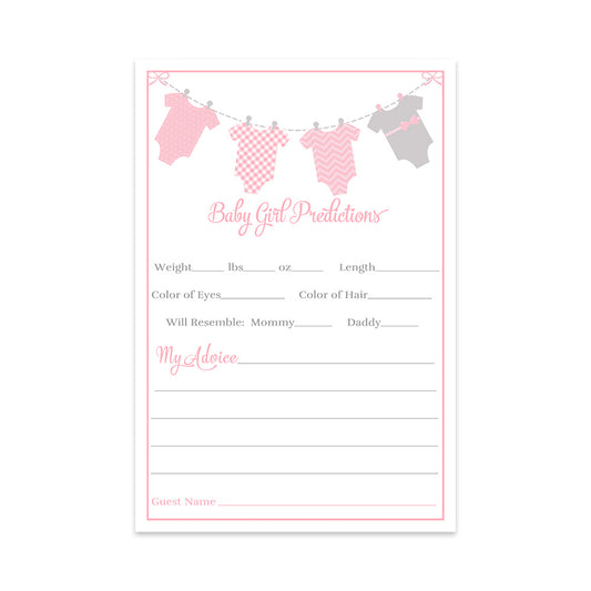 Lovely Laundry Pink Predictions Card