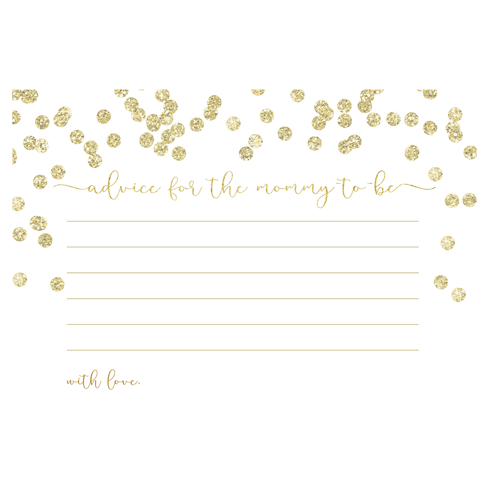 A Brunch for Baby Gold Advice Card