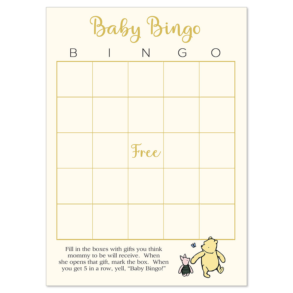 Winnie the Pooh Bingo Card