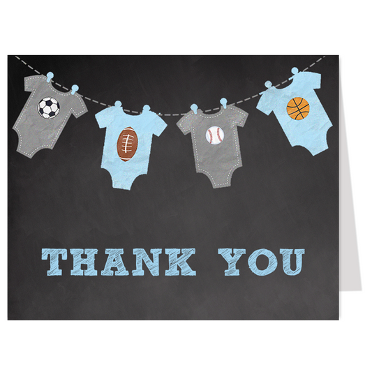 Little All Star Chalkboard Thank You Card