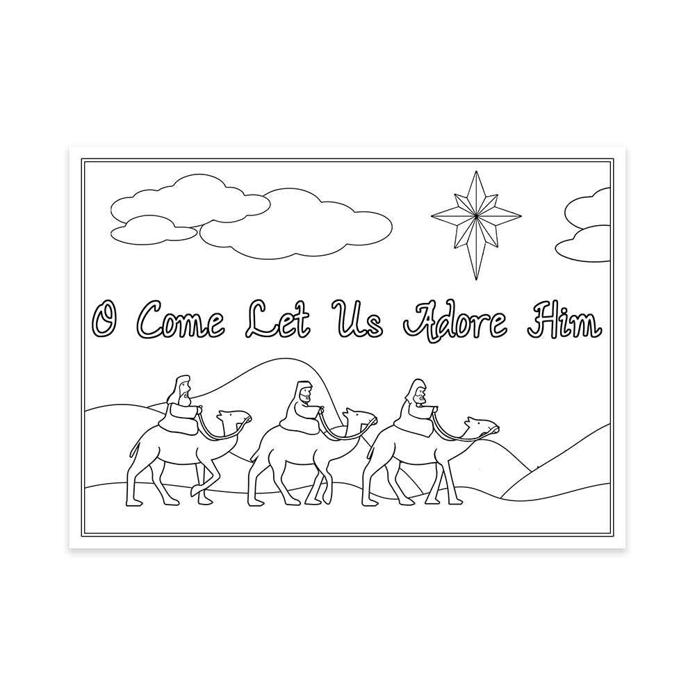 Color Me Joyful Religious Christmas Coloring Cards