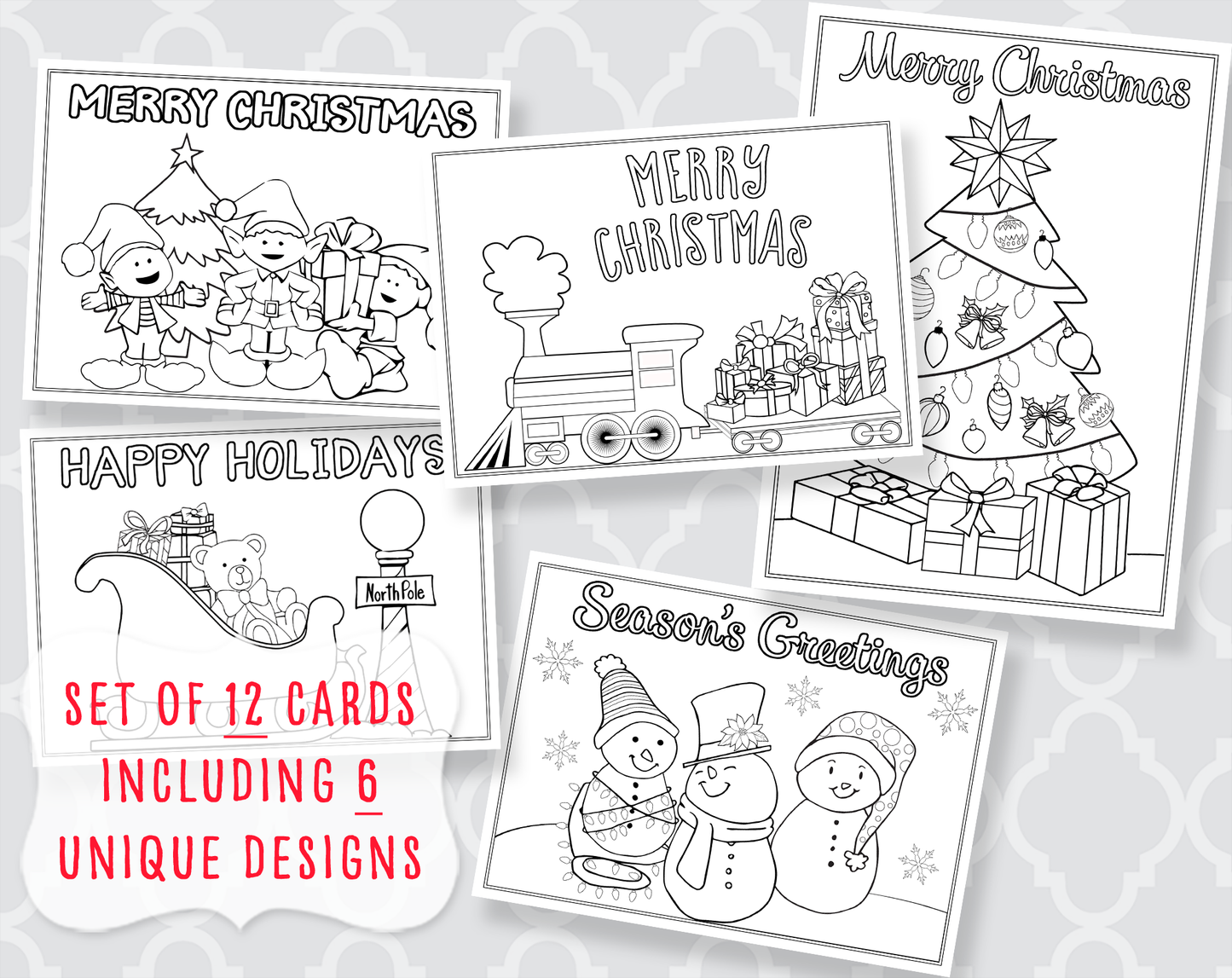 Color Me Joyful Christmas Set of 12