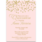Quinceanera Gold Birthday Invitation