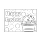 Easter Coloring Greeting Cards, Set of 12