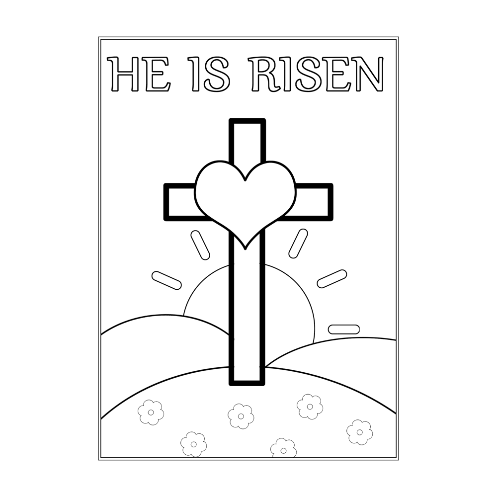 Easter Coloring Greeting Cards, Set of 12