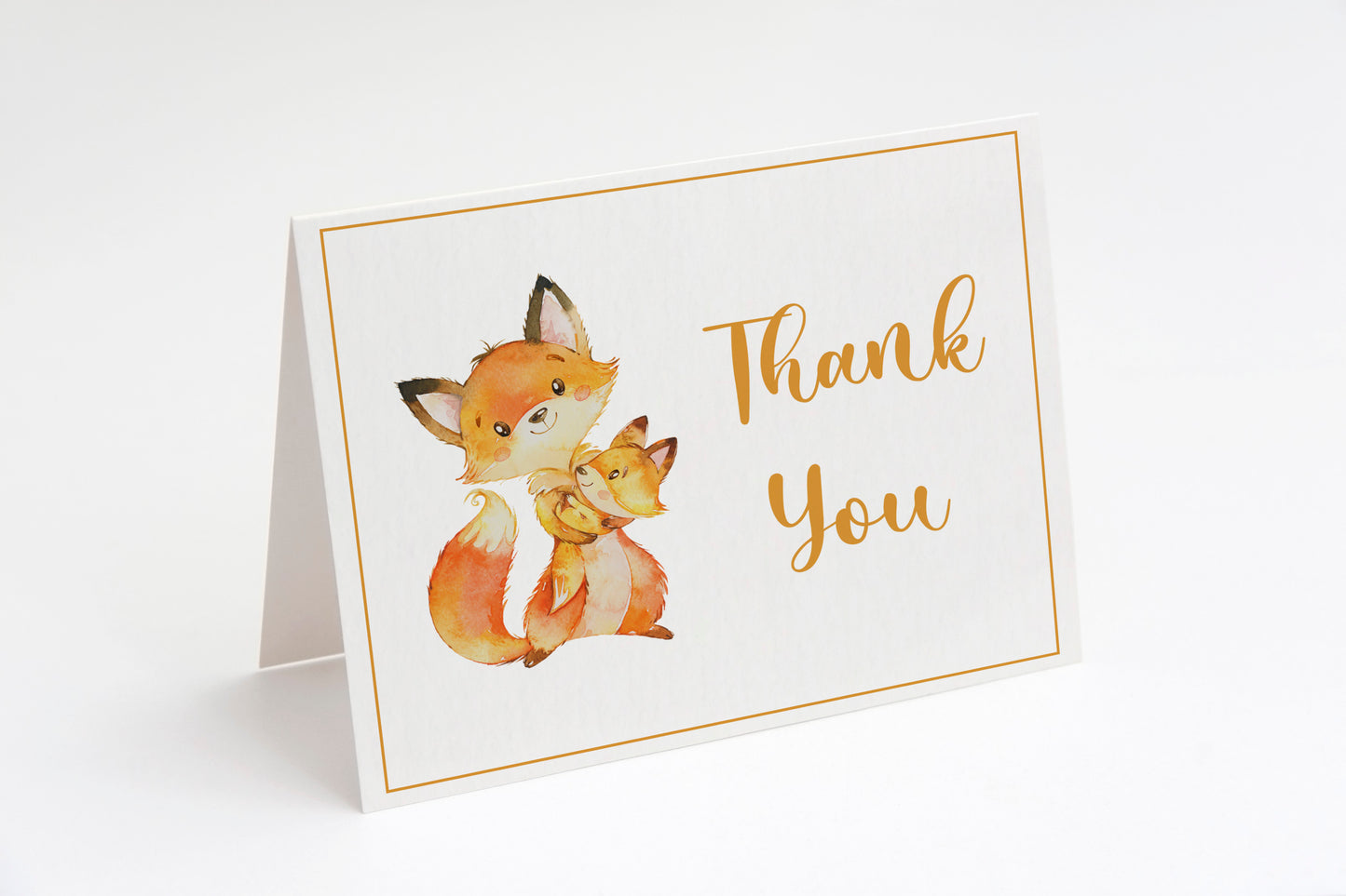 Fox Baby Shower Thank You Card