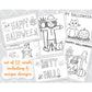 Boo Coloring Cards, Set of 12