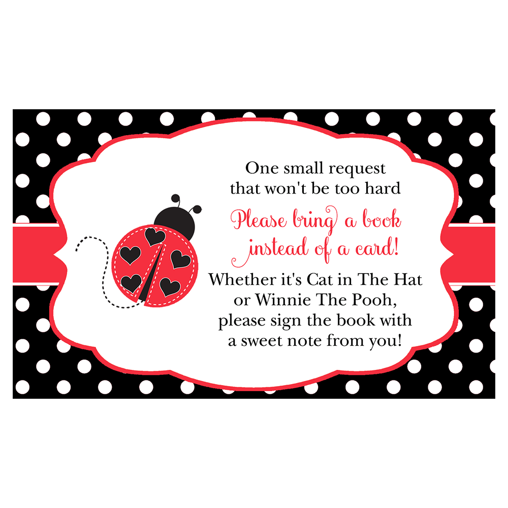 Lil' Ladybug, Red and Black, Bring a Book Insert