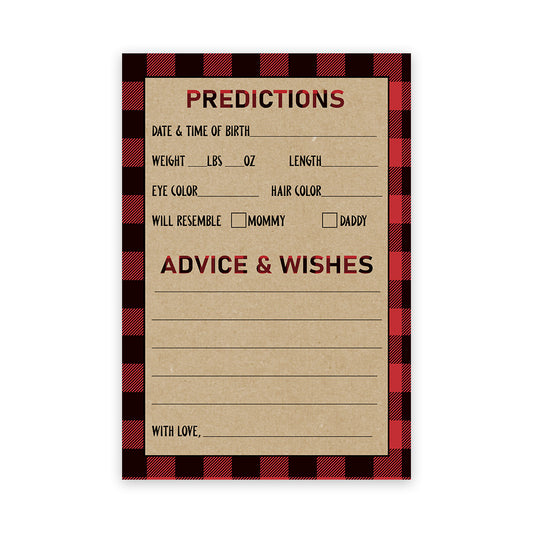 Lumberjack Red Vertical Prediction Card
