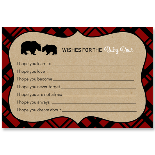 Lumberjack Red Wishes Card