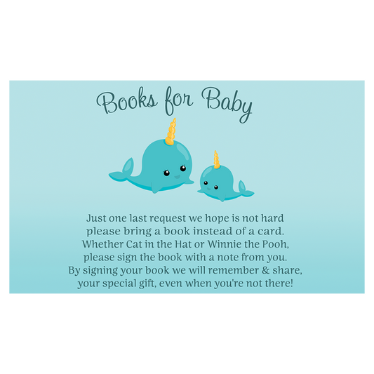 Narwhal Bring a Book Insert