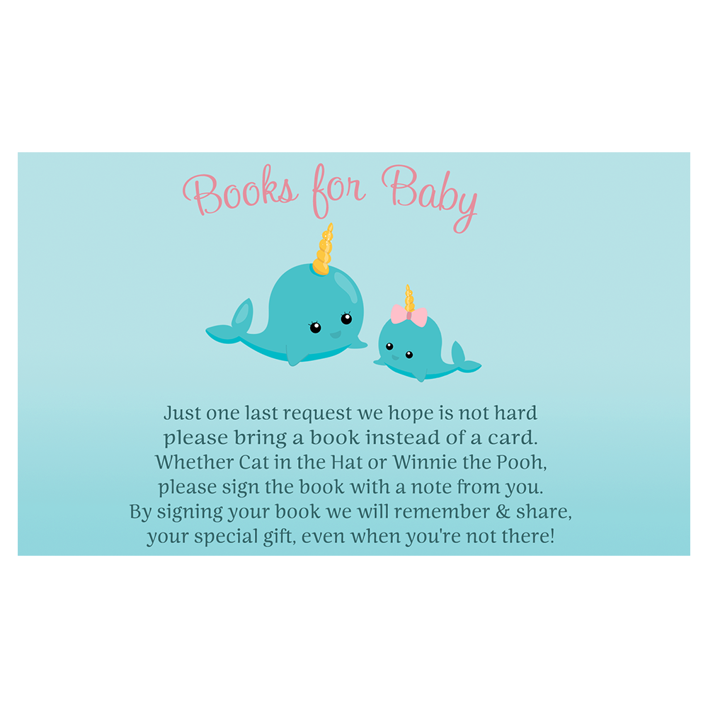 Narwhal Bring a Book Insert