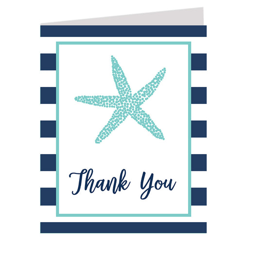 Nautical Starfish Thank You Card
