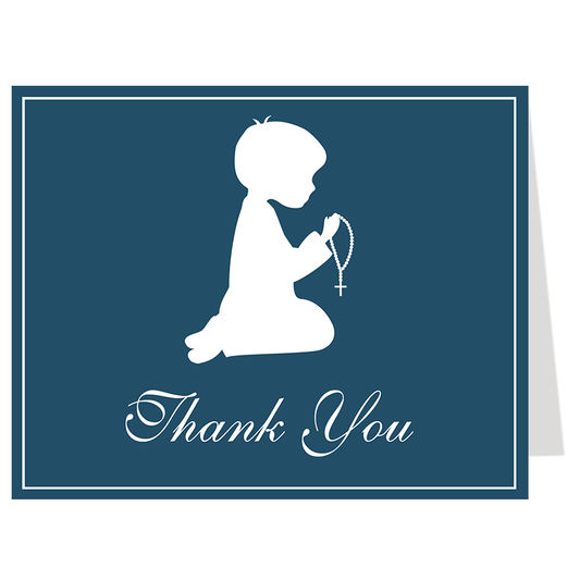 Rosary Boy Thank You Card