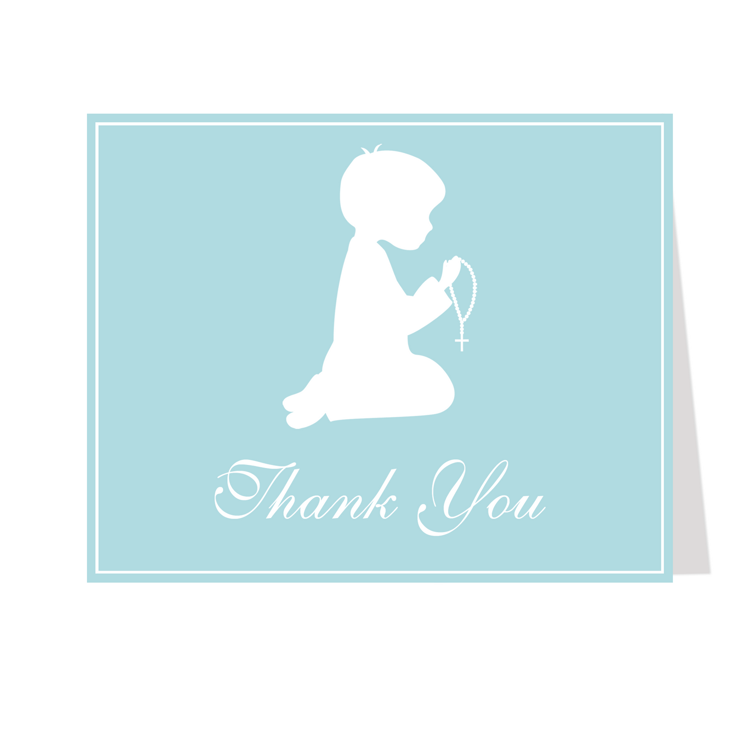 Rosary Boy Thank You Card