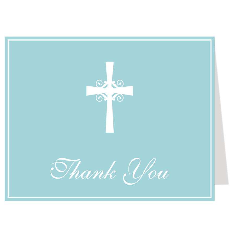 Silhouette Cross Thank You Card