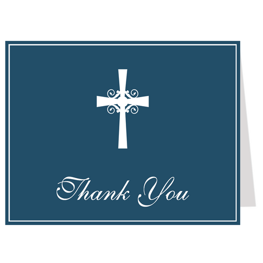 Silhouette Cross Thank You Card