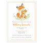 Fox Baby Shower Invitation