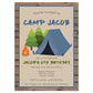 Camping Birthday Invitation