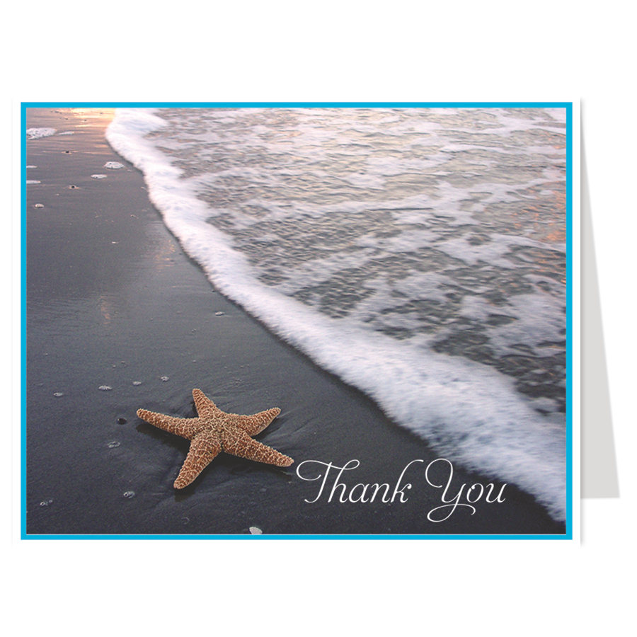 Starfish Beach Thank You Card