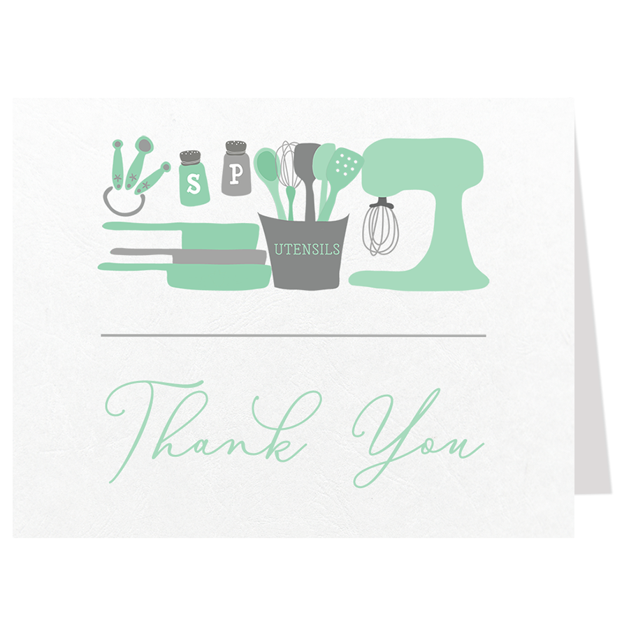 Stock The Kitchen Mint Thank You Card