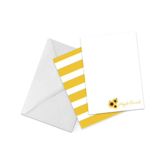 Sunflower Personalized Note Card